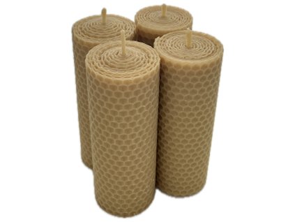 vonia Adventné sviečky z včelieho vosku žltá 12x4,5 cm, 4ks